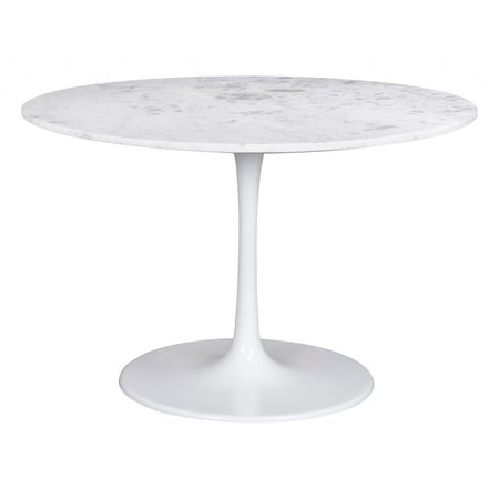HOMEROOTS 30 x 47 x 47 in. Phoenix Dining Table, White 394617